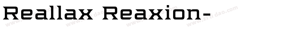 Reallax Reaxion字体转换